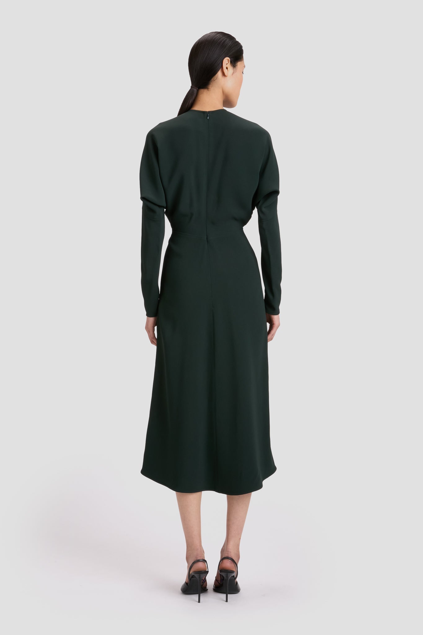 Dolman Midi Dress In Dark Pine