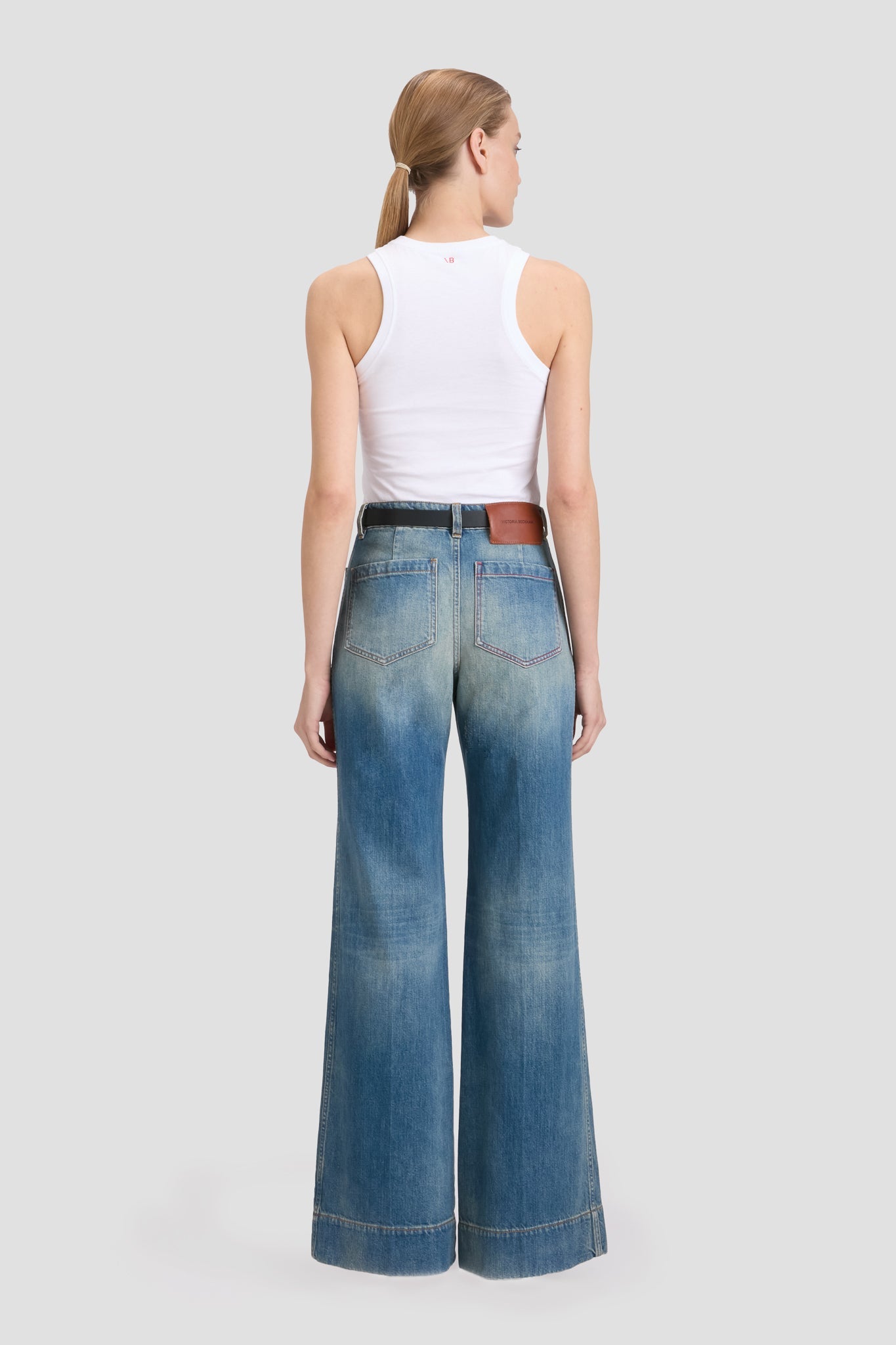Alina High Waisted Jean In Washed Blue