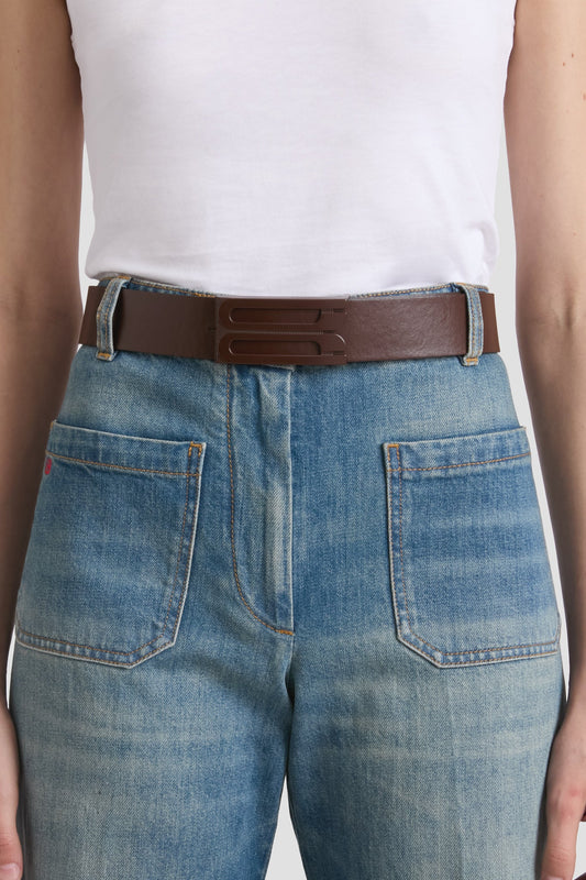 Tonal Jumbo Dorian Belt In Dark Brown Smooth Leather