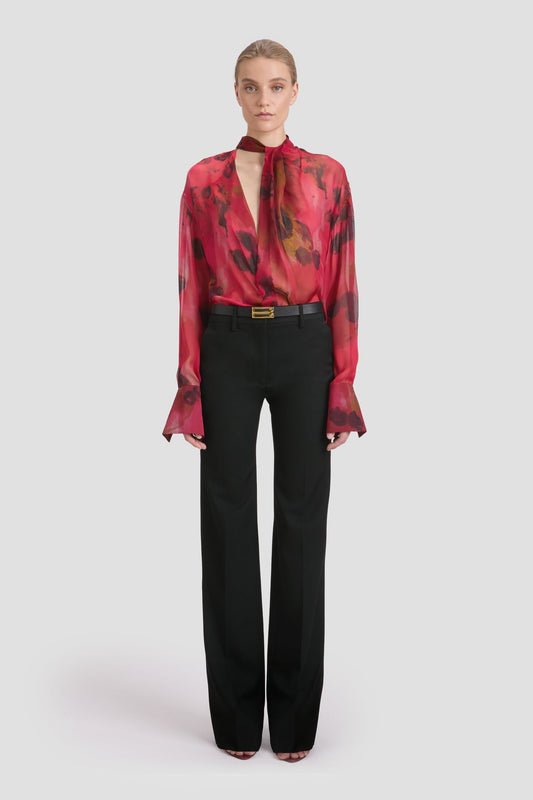 Tailored Straight Leg Trouser In Black