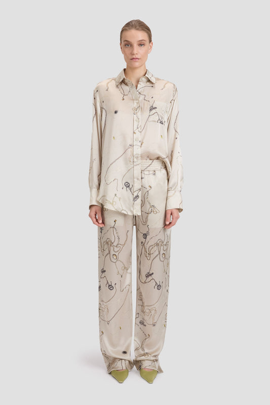 Pyjama Trouser In Pumice Jewellery Print