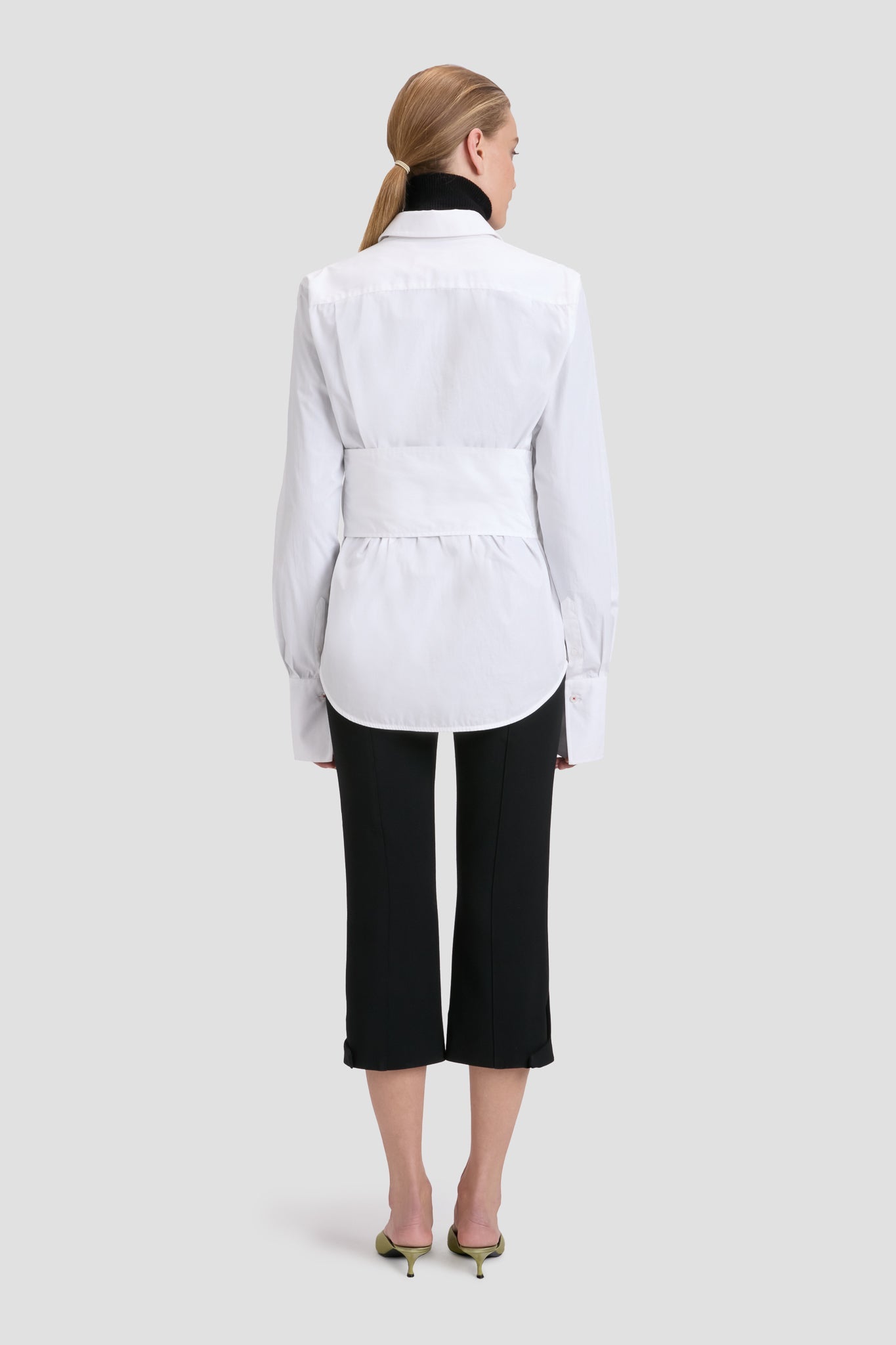 Tab Detail Shirt In White