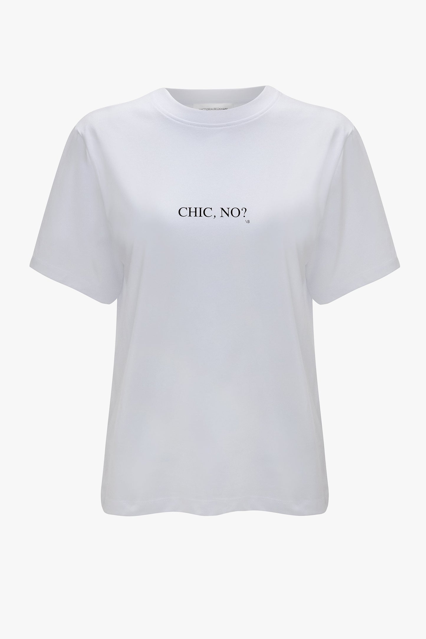 White Chic No? Slogan T-Shirt In White