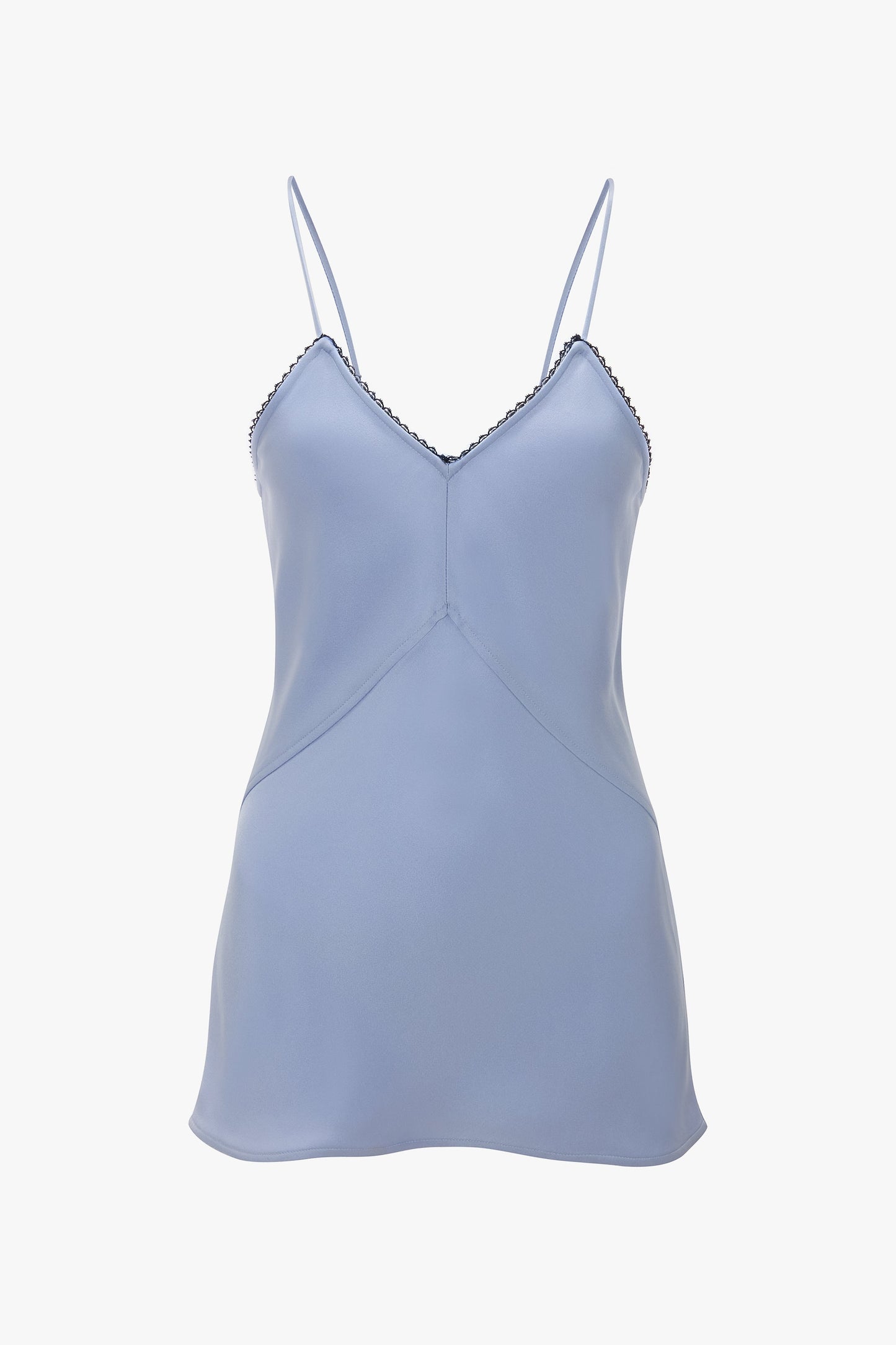 Lace Detail Cami Top In Delphinium Blue