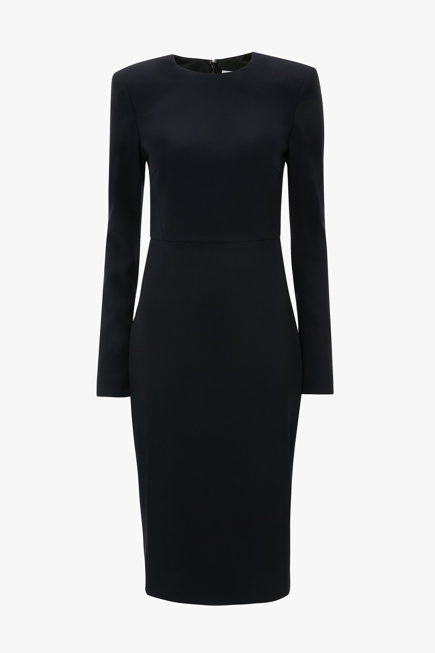 Long Sleeve T-Shirt Fitted Dress In Navy