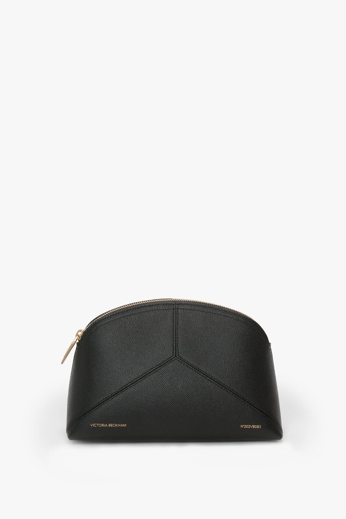 Victoria Large Travel Pouch In Black Grained Leather