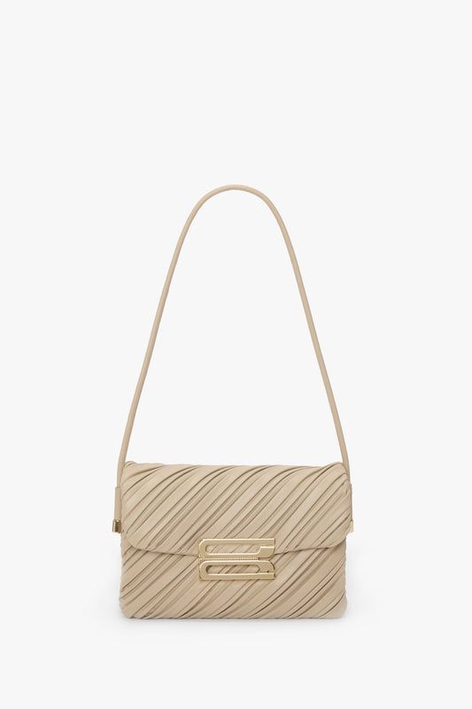 Soft Dorian Bag In Sand Pleated Leather