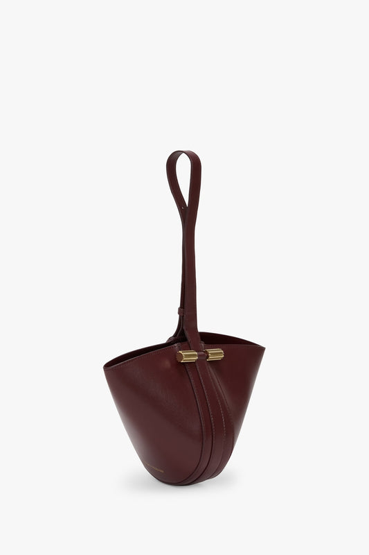 Mini Dia Pouch In Burgundy Smooth Leather