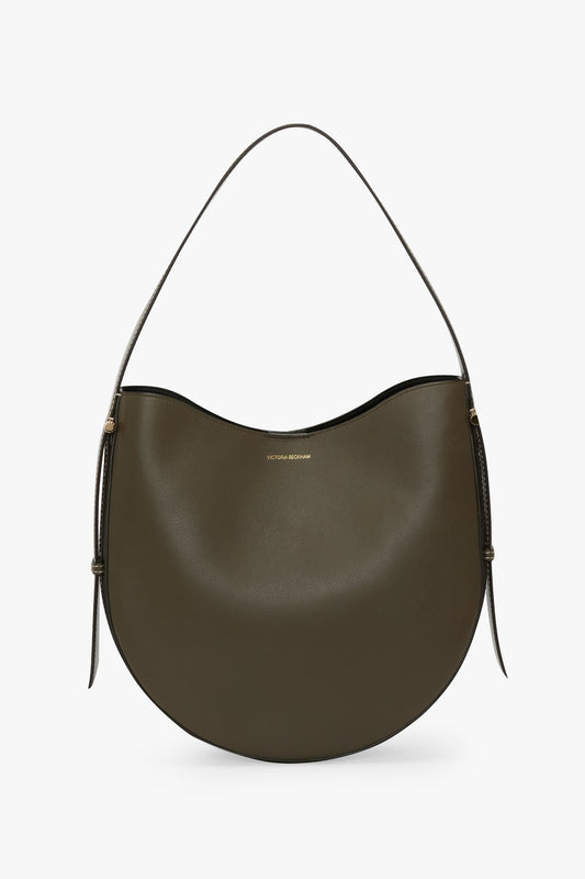 Dia Hobo Bag In Dark Khaki Smooth Leather