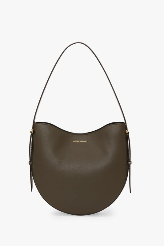 Medium Dia Hobo Bag In Dark Khaki Smooth Leather