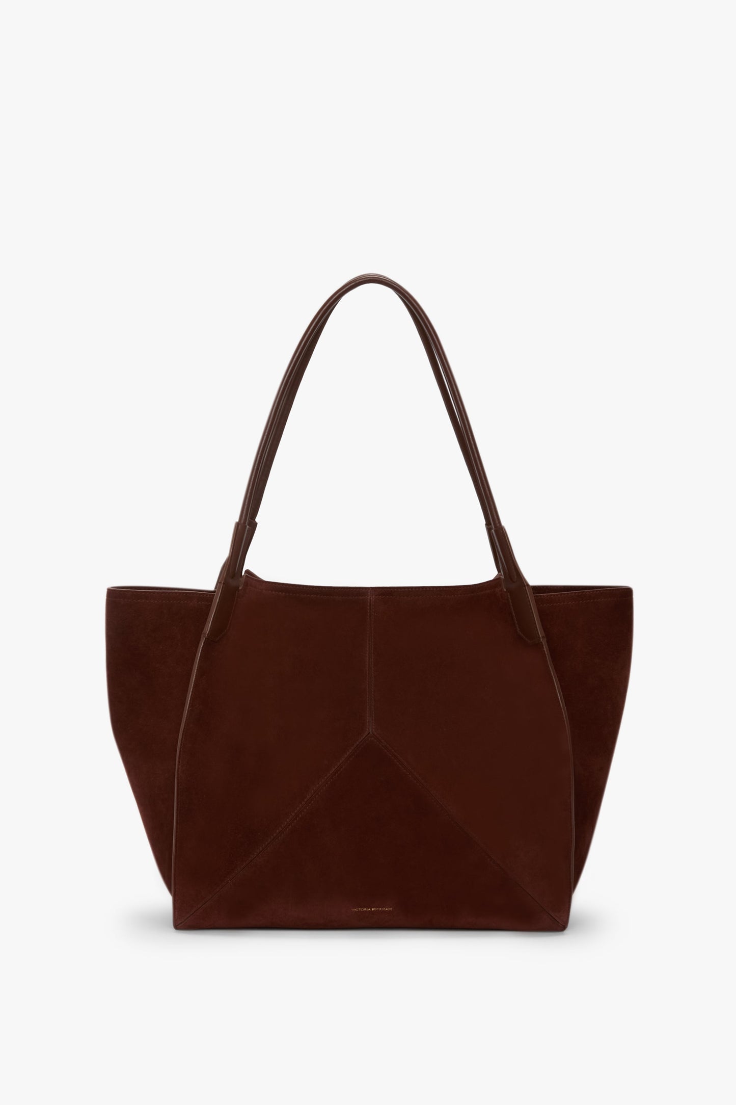 Large Victoria Tote In Dark Brown Suede