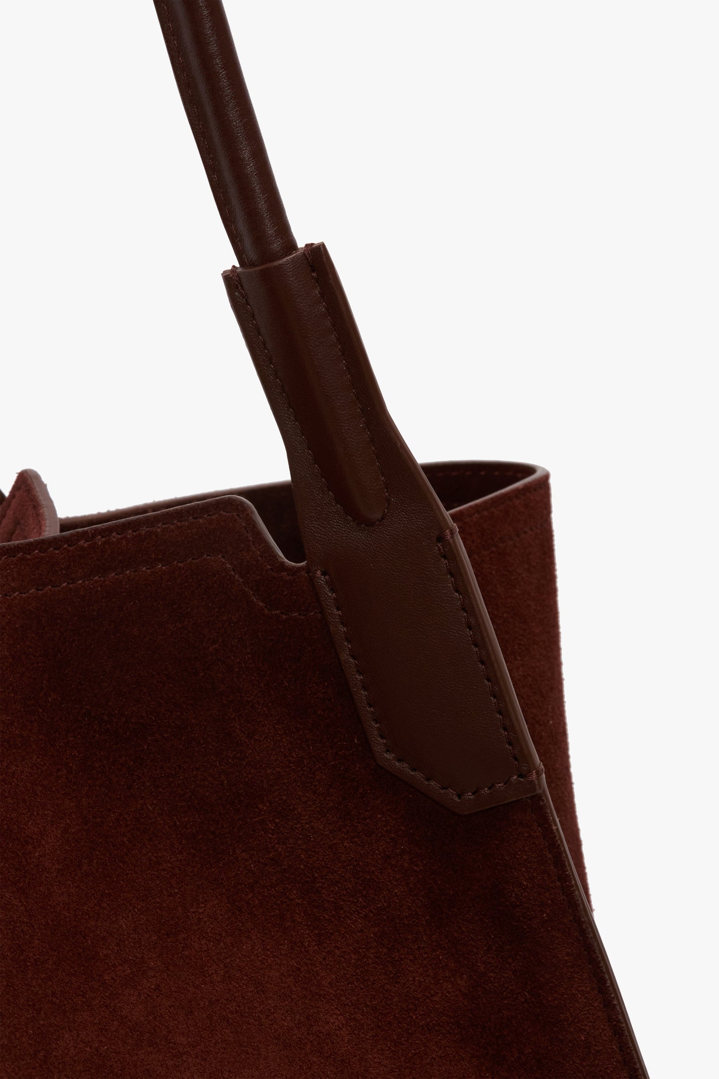 Large Victoria Tote In Dark Brown Suede