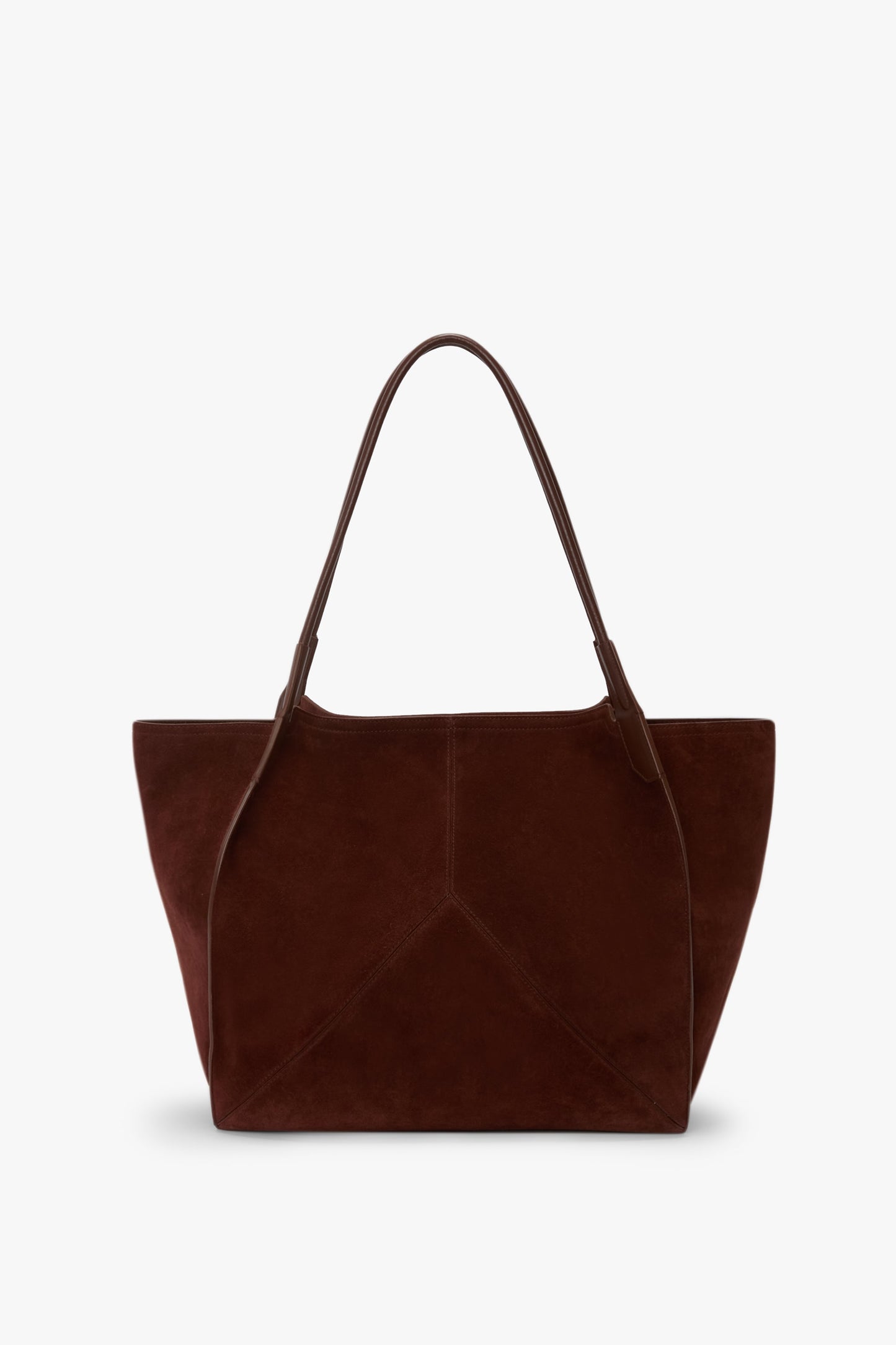 Large Victoria Tote In Dark Brown Suede