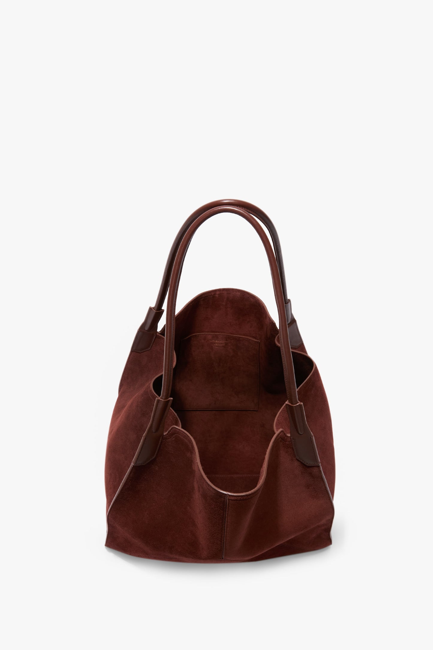 Large Victoria Tote In Dark Brown Suede