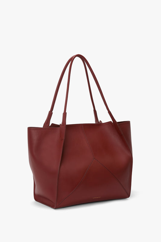 Large Victoria Tote In Brick Red Soft Leather