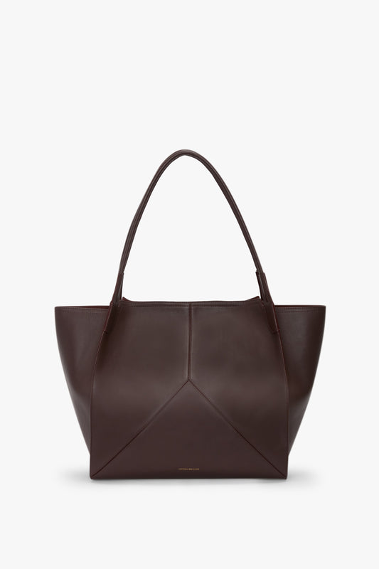 Large Victoria Tote In Burgundy Soft Leather
