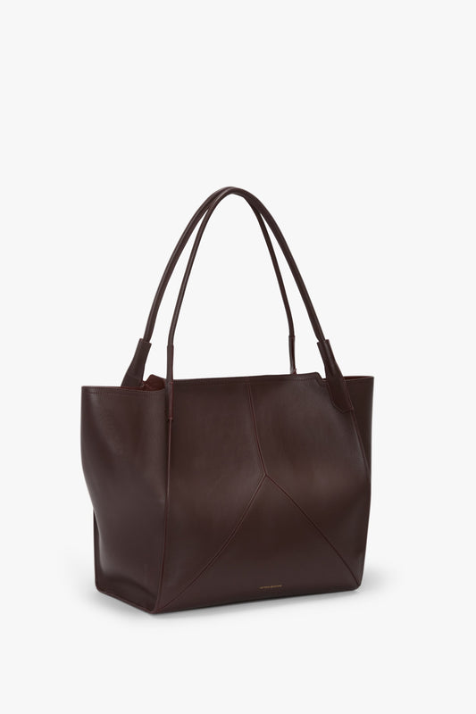 Large Victoria Tote In Burgundy Soft Leather