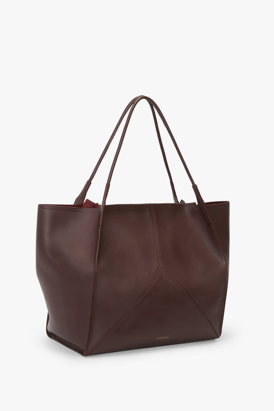 XL Victoria Tote In Burgundy Soft Leather
