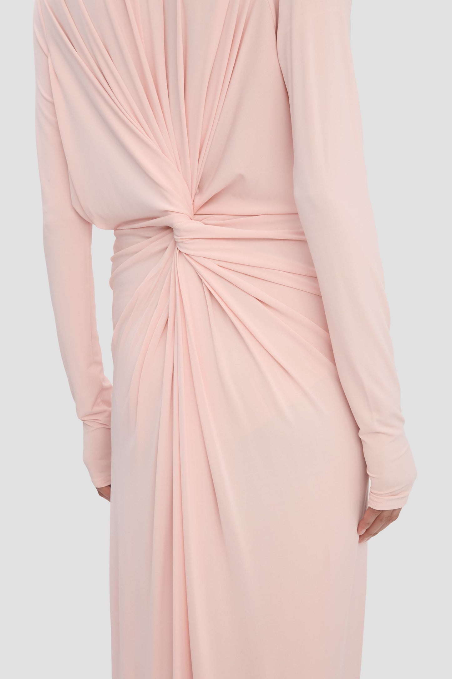 Cut-Out Wire Gown In Frosted Pink