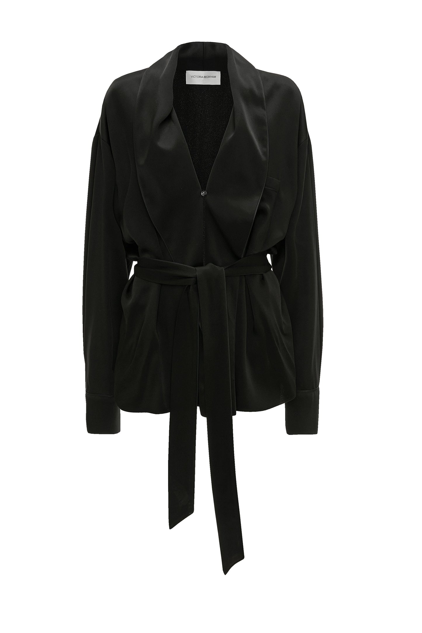 Pyjama Wrap Blouse In Black