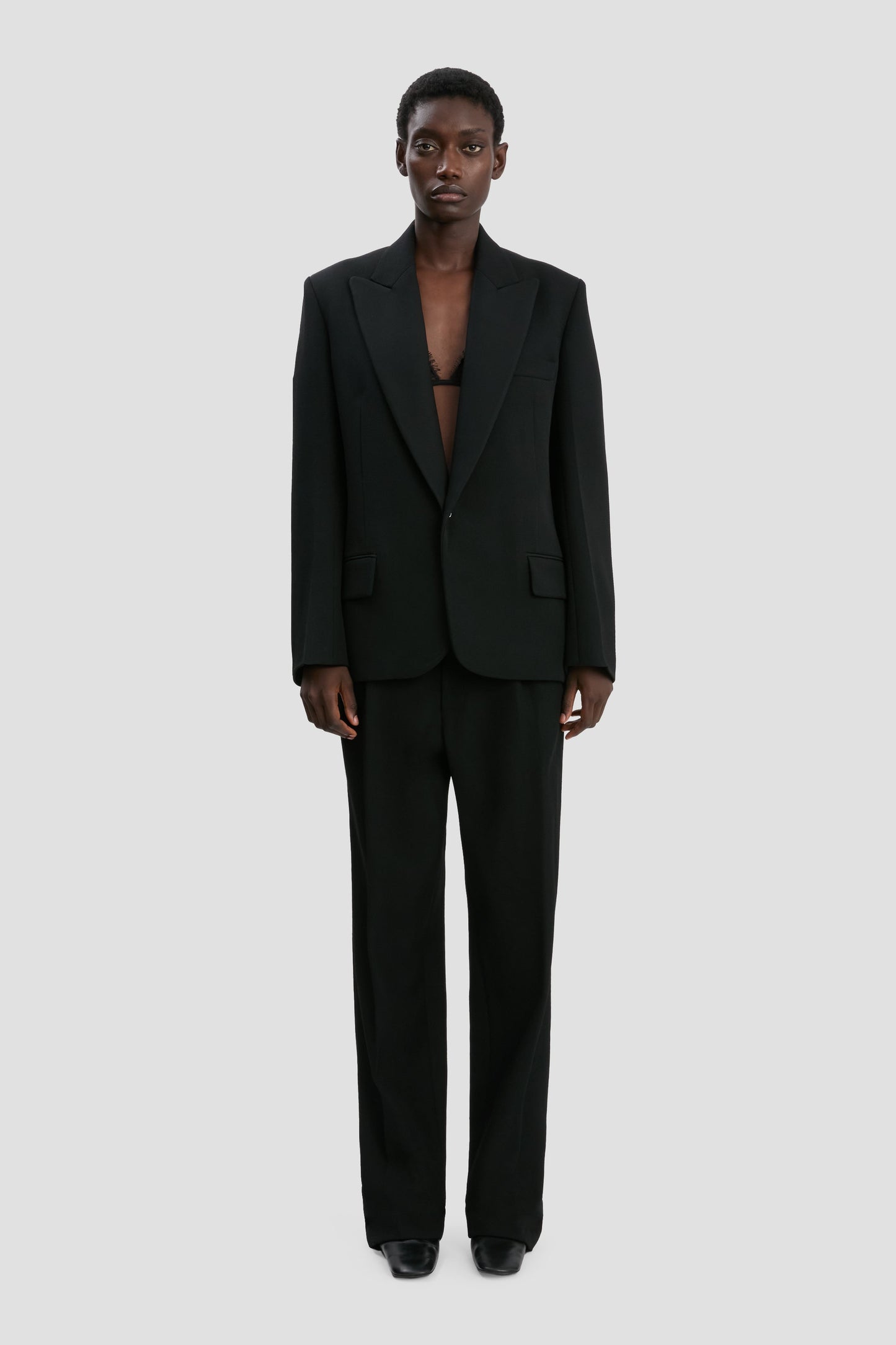 Sculptural Sleeve Jacket In Black