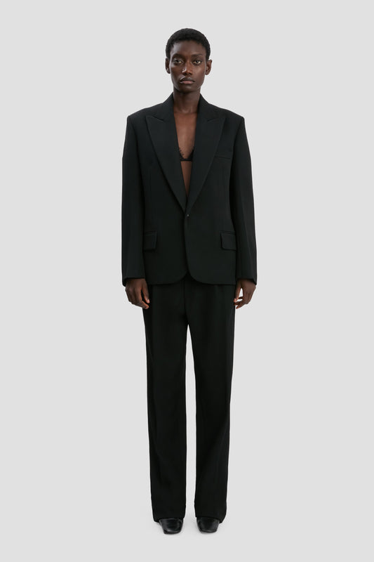 Sculptural Sleeve Jacket In Black