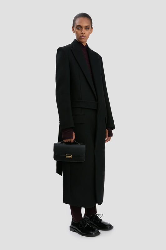 Dorian Pochette In Black Smooth Leather