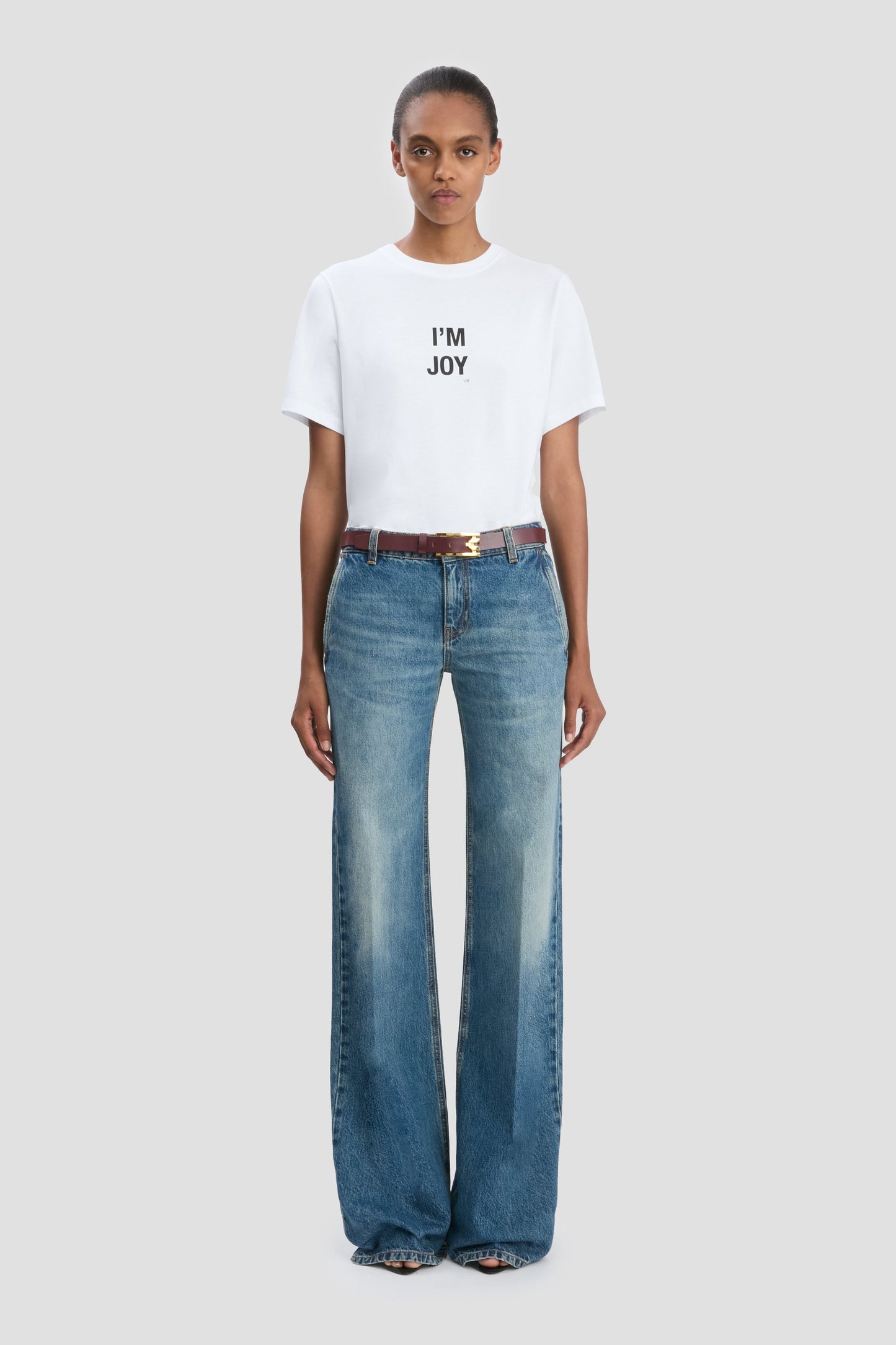 Gigi Low Waist Straight Leg Jean In Classic Blue Wash