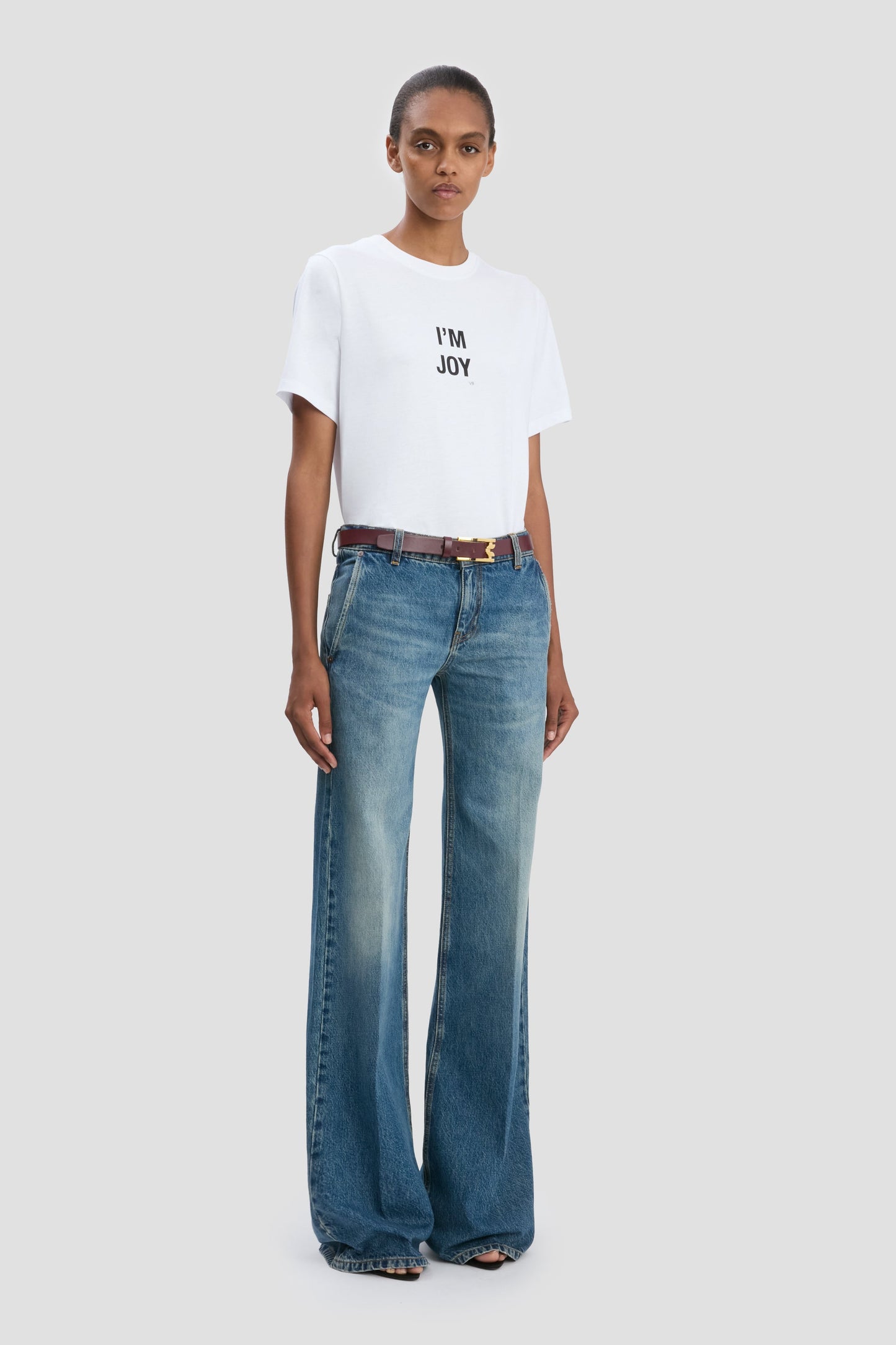 Gigi Low Waist Straight Leg Jean In Classic Blue Wash