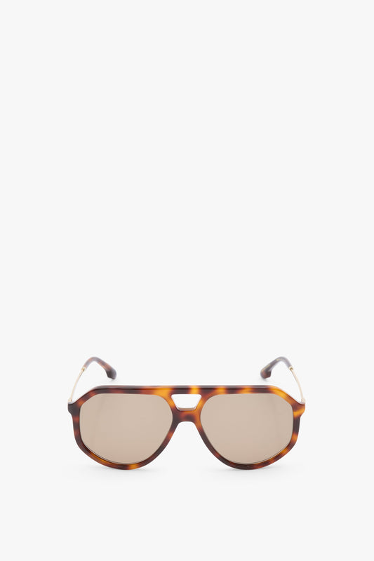 Acetate Aviator Sunglasses in Tortoise