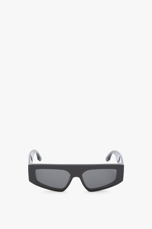 Acetate Visor Sunglasses in Black