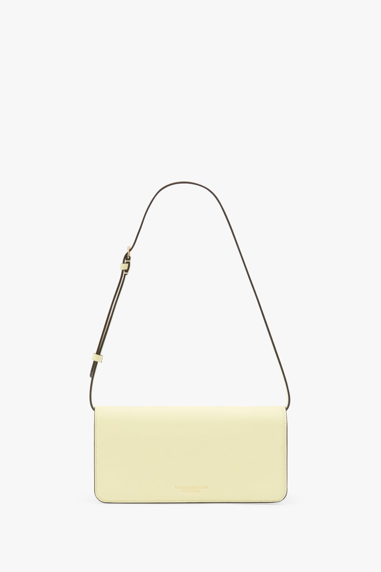 202 Clutch Bag In Daffodil Yellow Smooth Leather