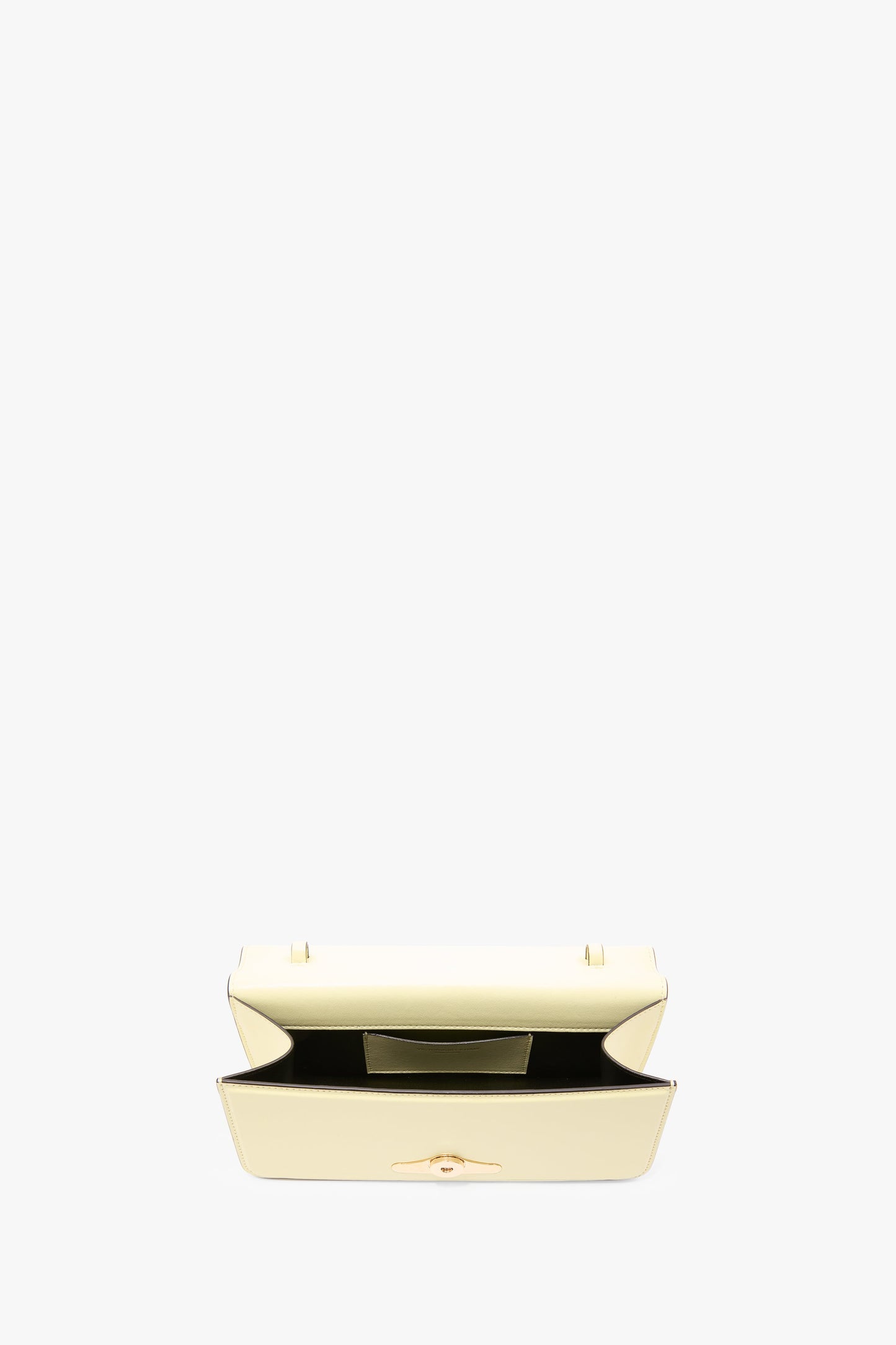 202 Clutch Bag In Daffodil Yellow Smooth Leather