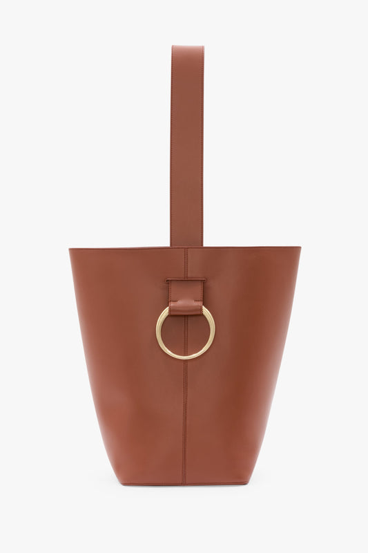 Dia Bucket Bag In Tan Smooth Leather