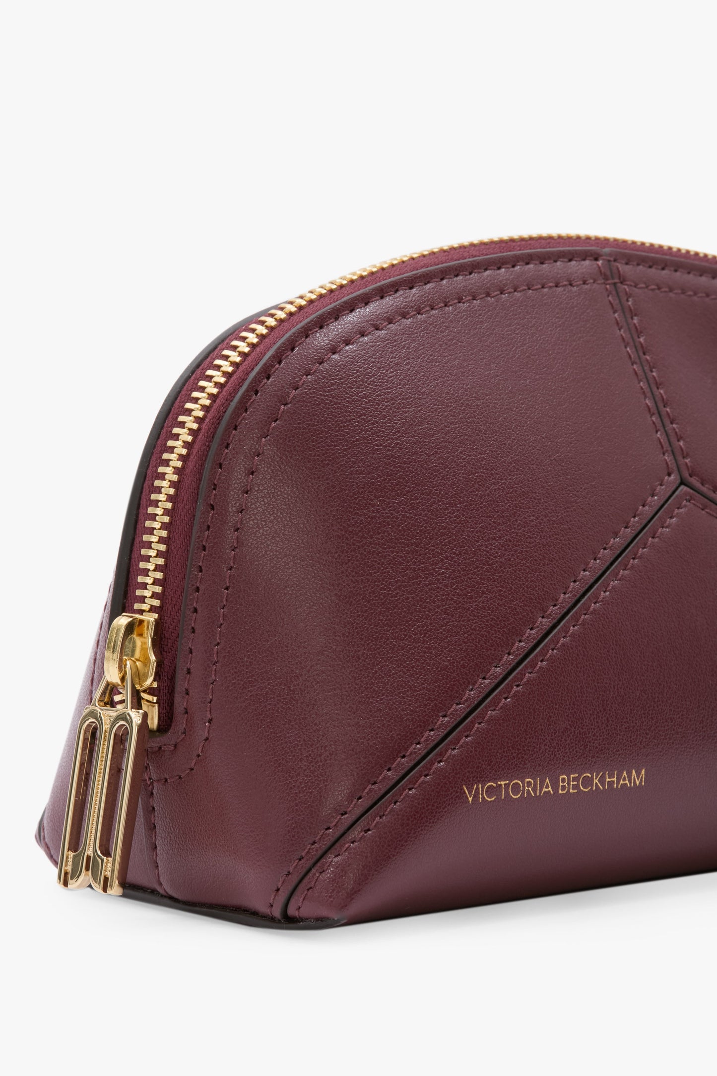 Victoria Mini Travel Pouch In Burgundy Smooth Leather