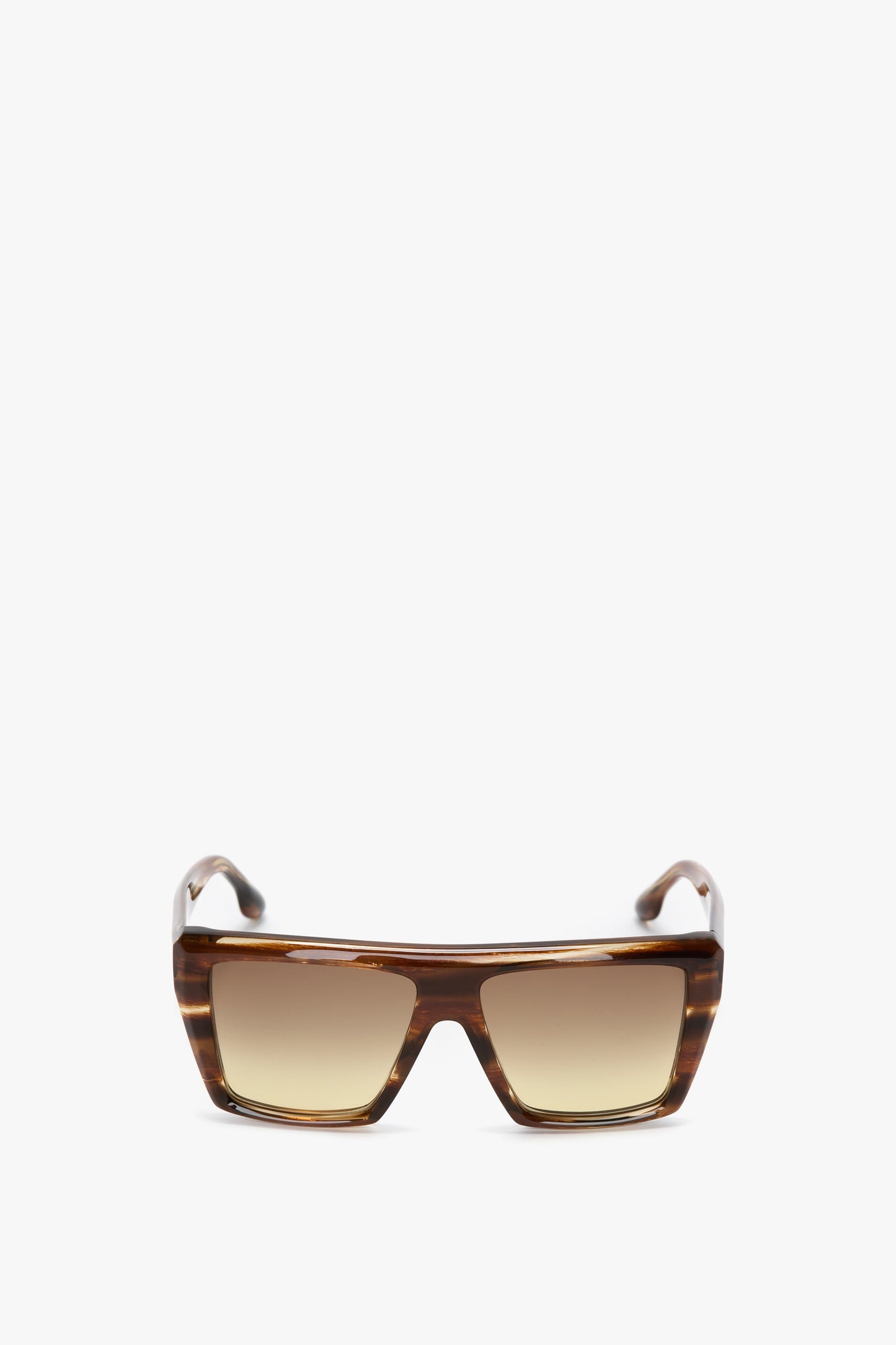 Oversized Acetate Frame Sunglasses In Light Brown Horn