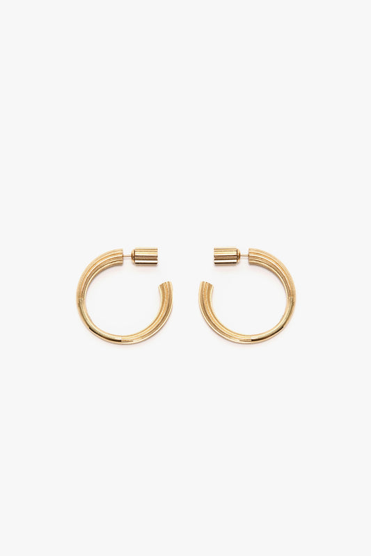 Cufflink Earrings In Light Gold