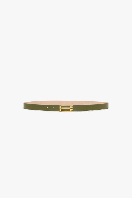 Regular Dorian Belt In Khaki Smooth Leather