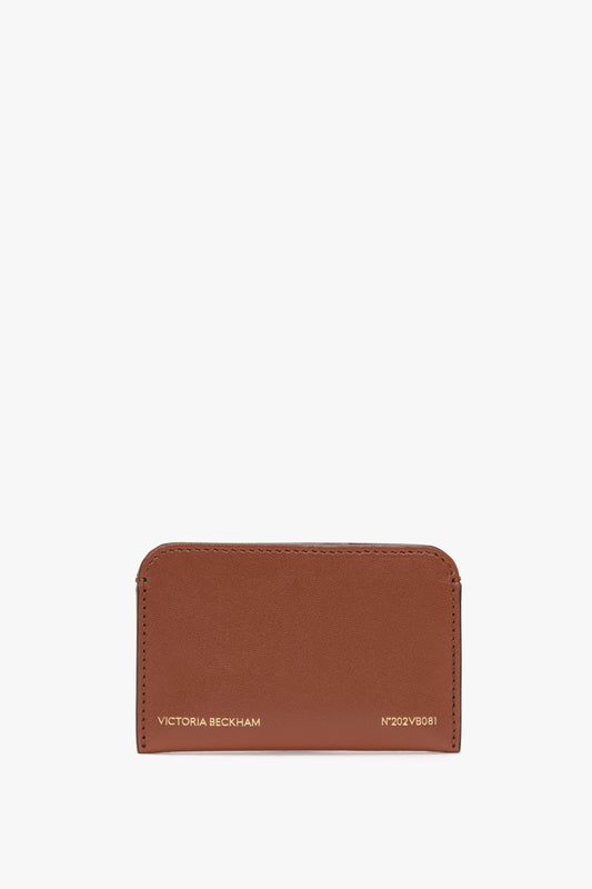Envelope Card Holder In Tan Smooth Leather