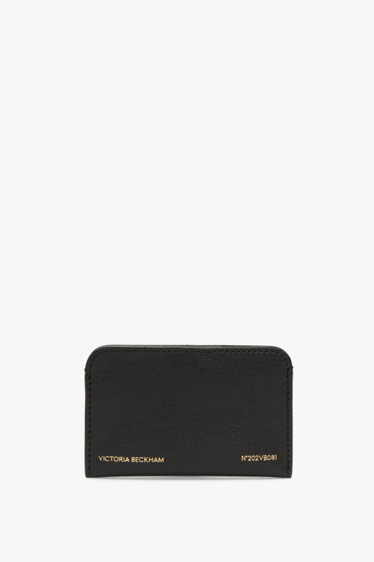 Envelope Card Holder In Black Smooth Leather