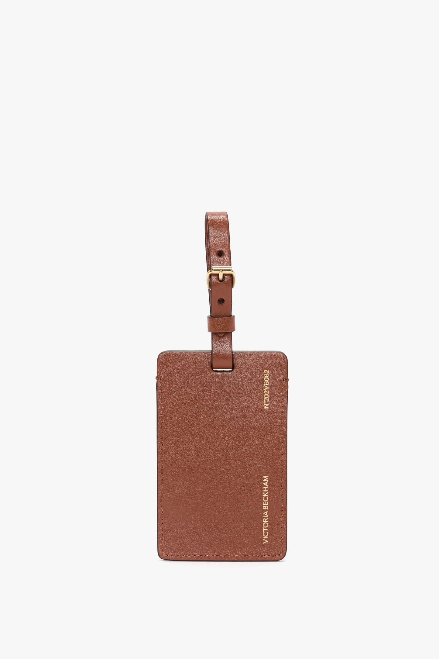 Luggage Tag In Tan Smooth Leather