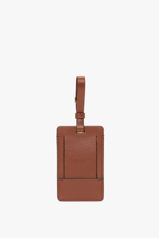 Luggage Tag In Tan Smooth Leather