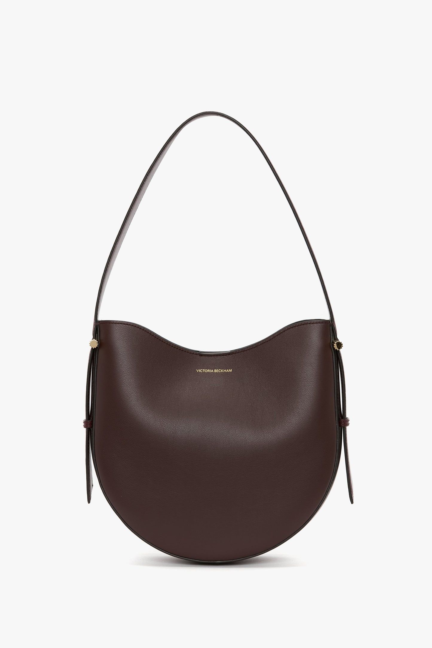 Medium Dia Hobo Bag In Burgundy Smooth Leather