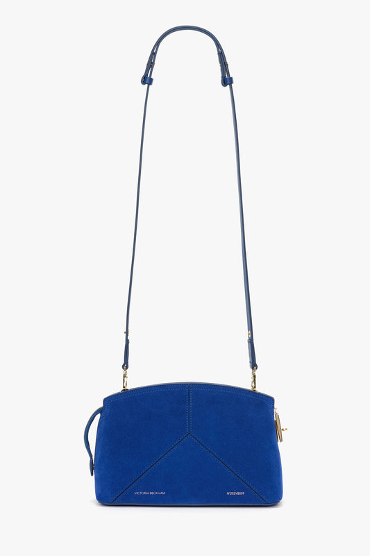 Victoria Crossbody Bag In Sapphire Blue Suede