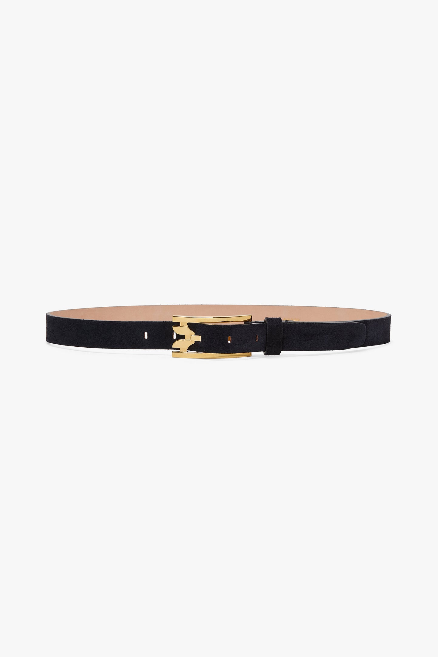 Pin-Buckle Belt In Black Smooth Leather