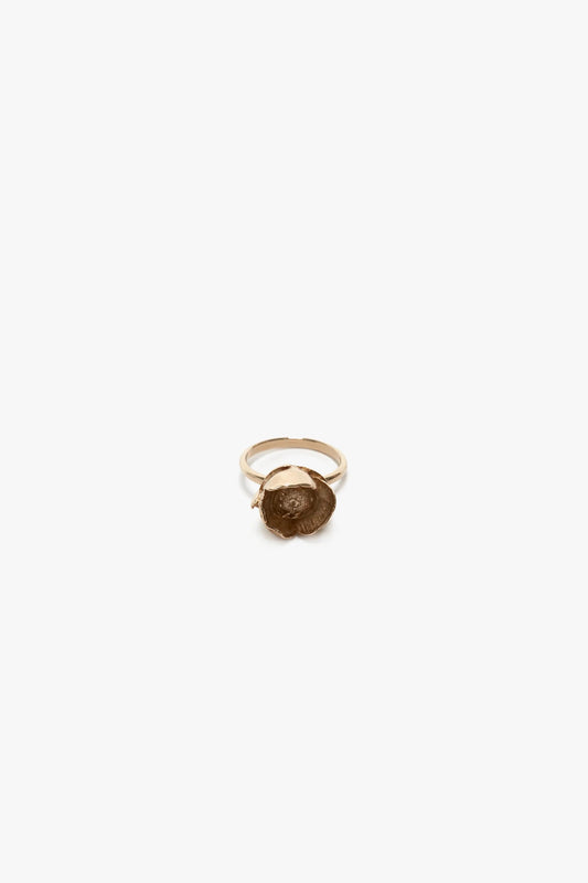 Camellia Flower Ring In Gold