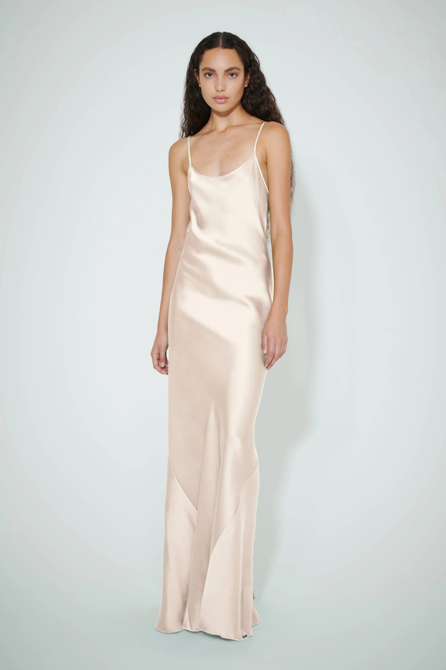 Floor-Length Cami Dress In Ivory